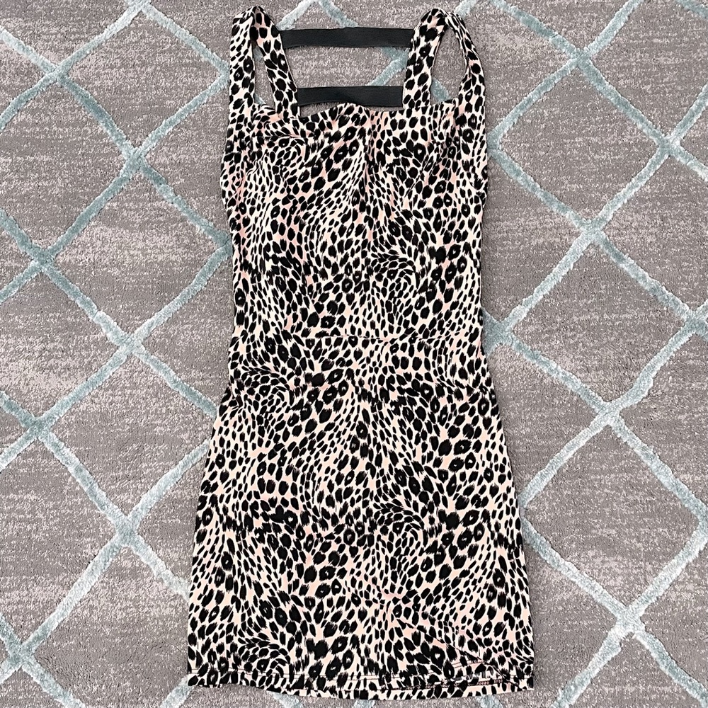 Charlotte Russe Mini Leopard Print Club Dress